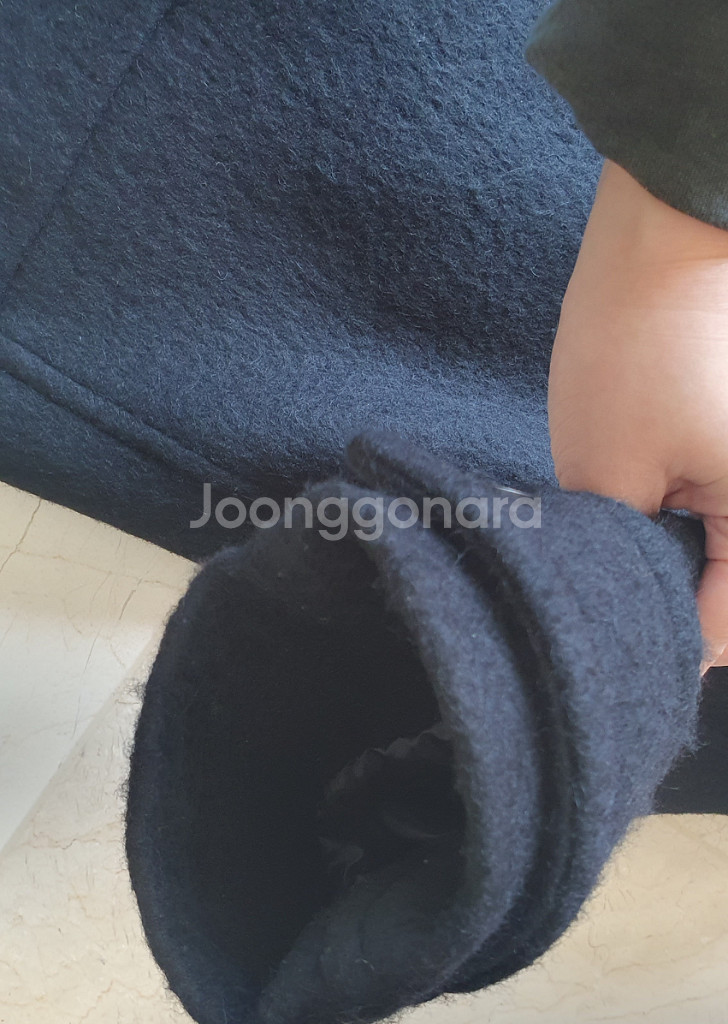 리파인드 902 hairy wool duffle half coat 헤어리 울 더플 하프 코트 네이비--7