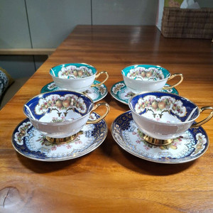 영국풍 본차이나 찻잔, 소서 4세트