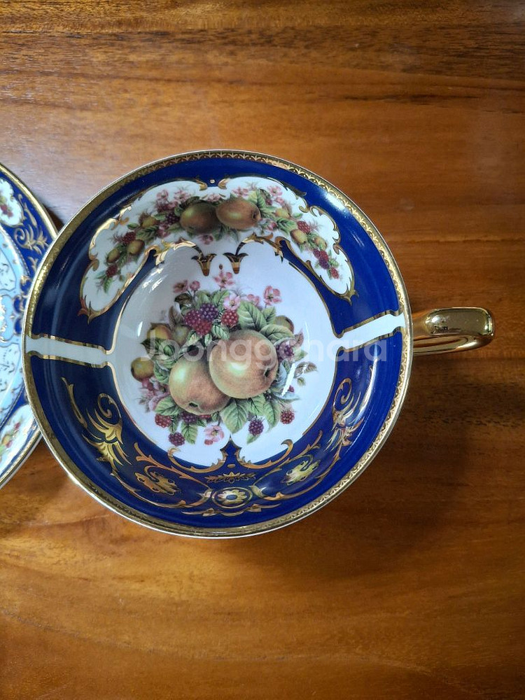 영국풍 본차이나 찻잔, 소서 4세트--2