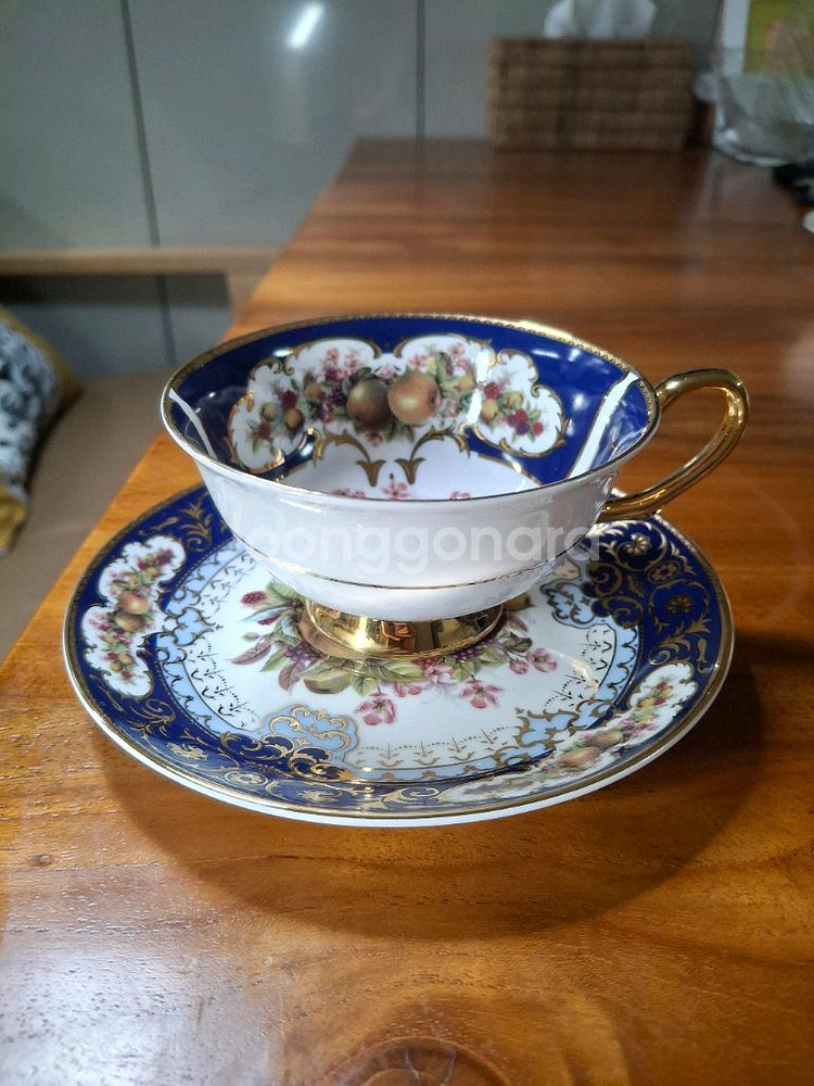 영국풍 본차이나 찻잔, 소서 4세트--1