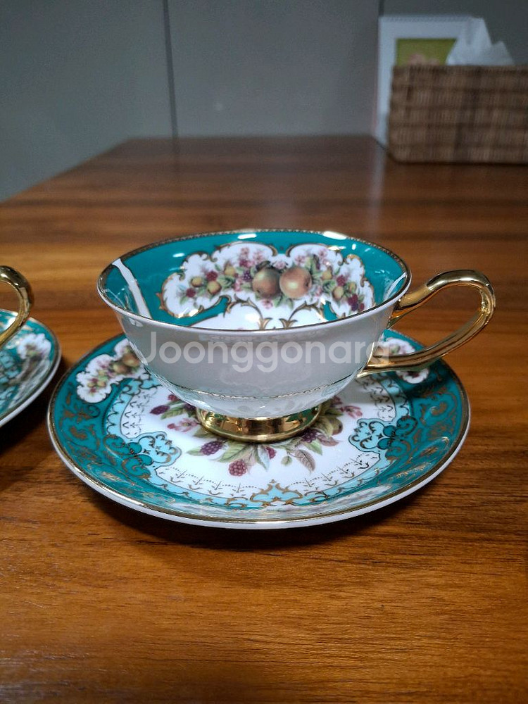 영국풍 본차이나 찻잔, 소서 4세트--4