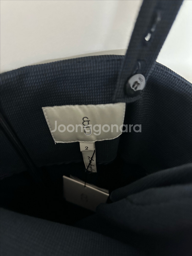 앤유 수지 원피스 네이비--5