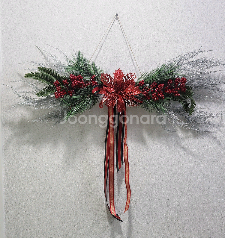 새상품)대형 겨울 조화 가렌드--0