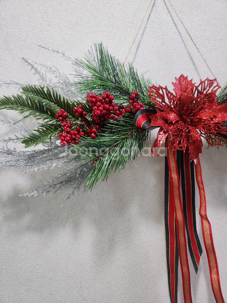 새상품)대형 겨울 조화 가렌드--1