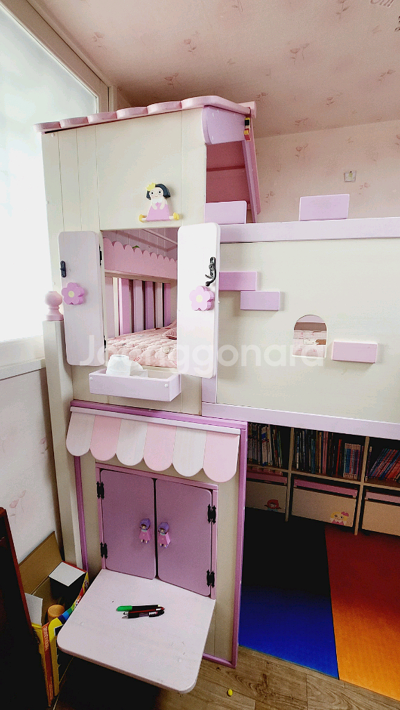 숨쉬는초록가구 친환경원목미끄럼틀벙커침대 풀구성--2