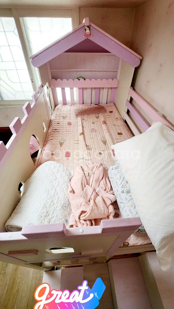 숨쉬는초록가구 친환경원목미끄럼틀벙커침대 풀구성--5