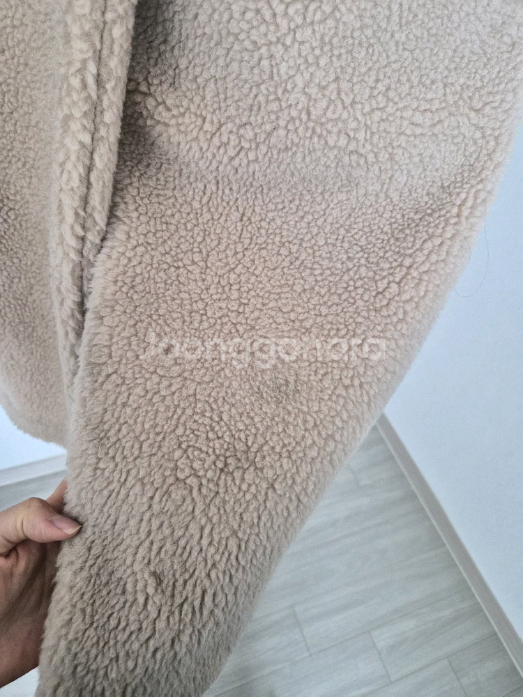 Umer 유메르 테디베어 시어링 코트 베이지--3