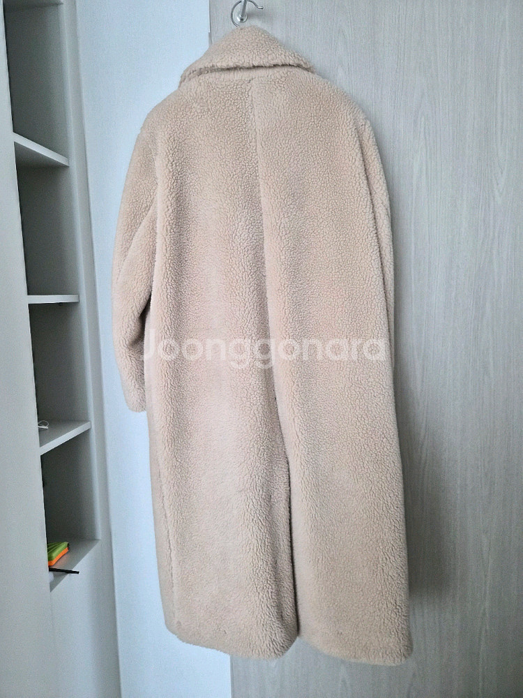 Umer 유메르 테디베어 시어링 코트 베이지--2