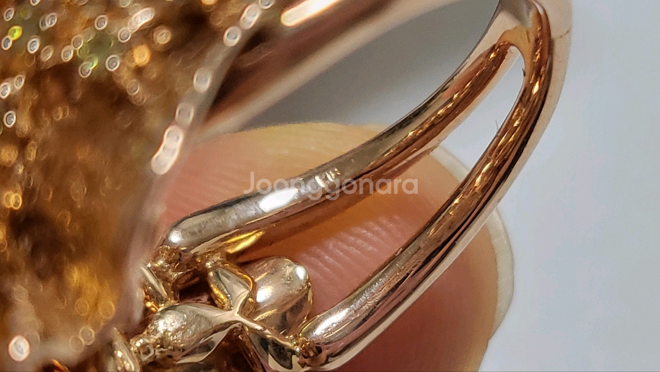 18k 다이아 꽃 모티브 반지--4