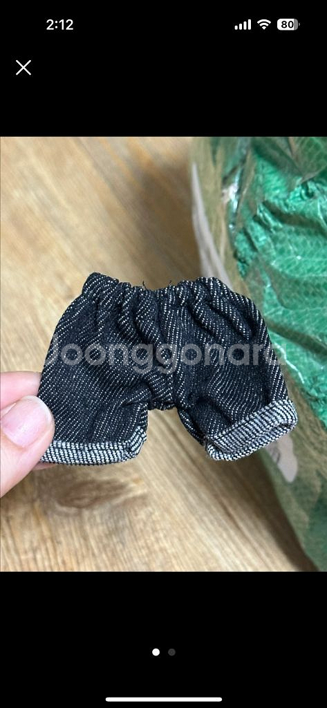 그로밋 및 인형 데님 반바지--0