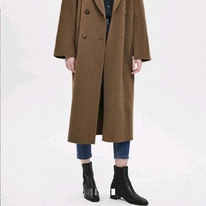 타임 캐시미어 핸드메이드 플랩 코트 프리사이즈