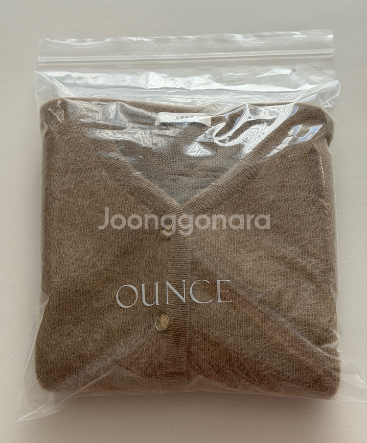 (새상품) 온스 앙고라 트위드 가디건 카멜색--1