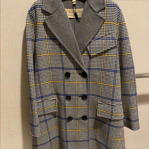 버버리 여성 캐시미어 울 코트 하운드투스 UK6 새상품