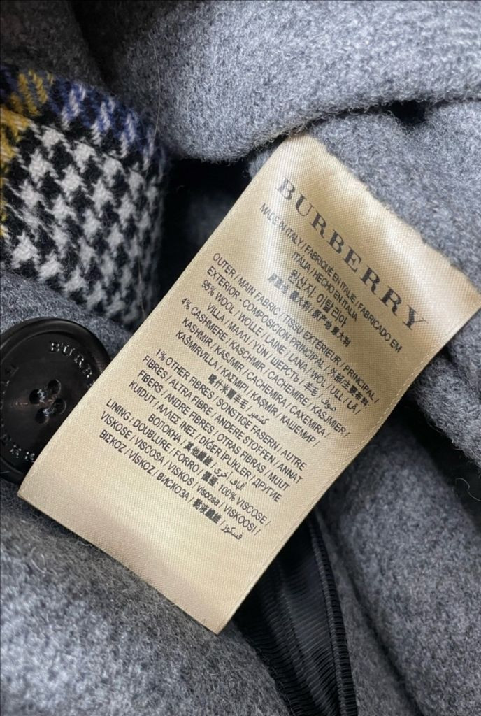 버버리 여성 캐시미어 울 코트 하운드투스 UK6 새상품--2