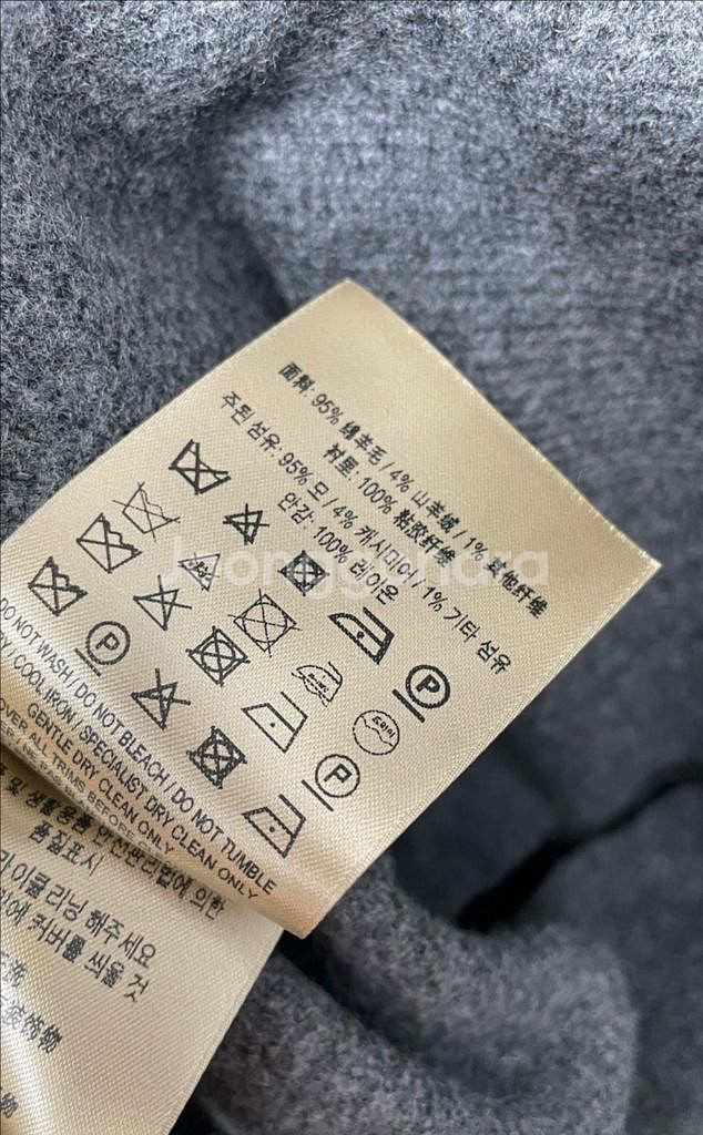 버버리 여성 캐시미어 울 코트 하운드투스 UK6 새상품--3