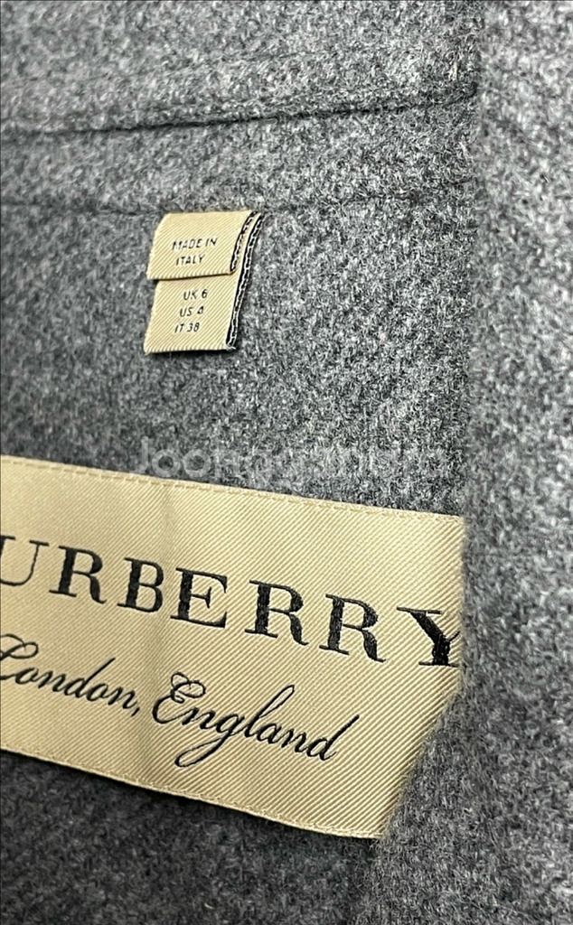 버버리 여성 캐시미어 울 코트 하운드투스 UK6 새상품--1