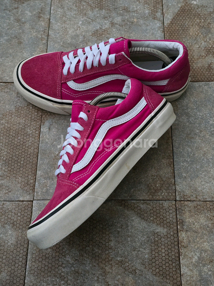 (255)반스 올드스쿨 스타일 36 dx 애너하임 핑크 스니커즈 운동화--5