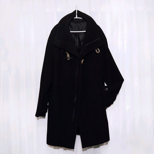 시스템 옴므 울캐시미어 집업 하이넥 더플 오버 코트 (100-105)