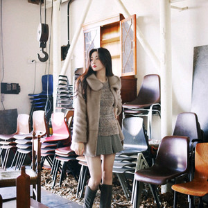 (새상품 택있음)밀크코코아 제작 퍼 코트