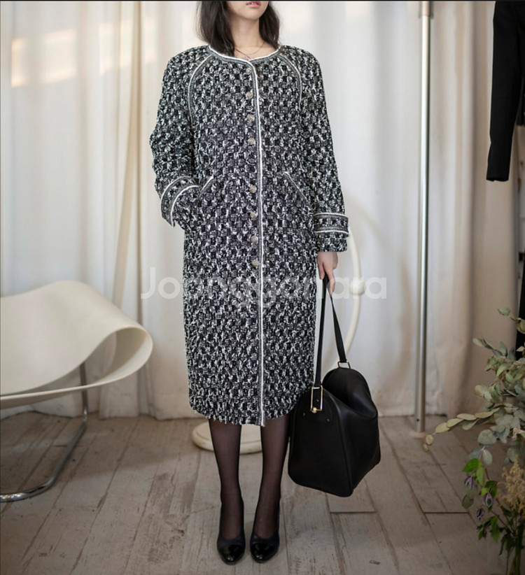 베르데오시도 트위드필레코트 구스다운m--0