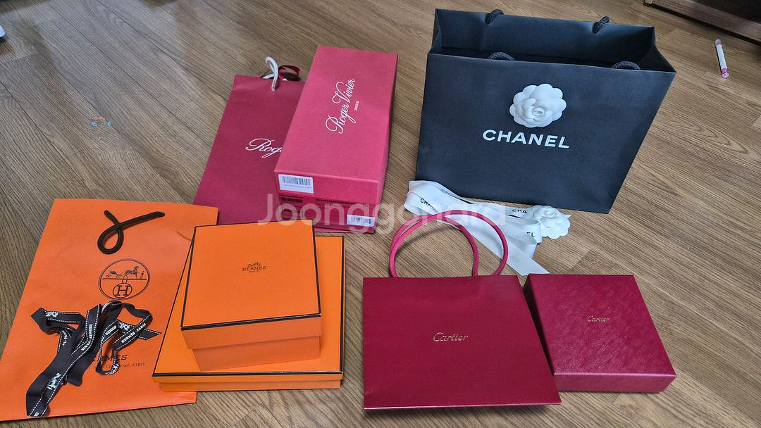 명품 쇼핑백 박스(샤넬,에르메스,까르띠에,로저비비에)--0