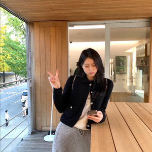 르플레인 뉴캐시미어 니트팬츠 그레이 롱기장