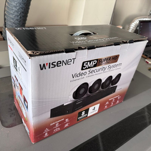 한화테크원 Wisenet CCTV Set. SDH-B84046BF. 1TB HDD, 8채널 4카메라. 미사용제품