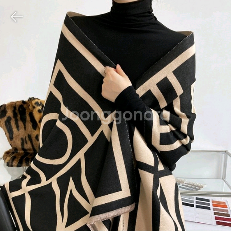 울니트 머플러 숄--4