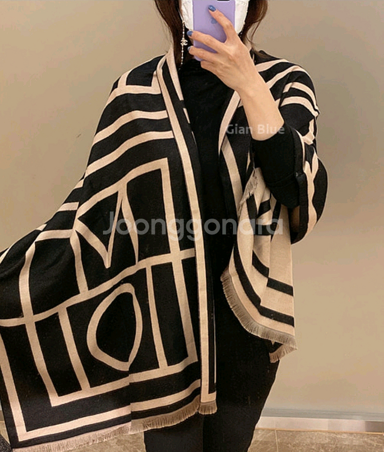 울니트 머플러 숄--3