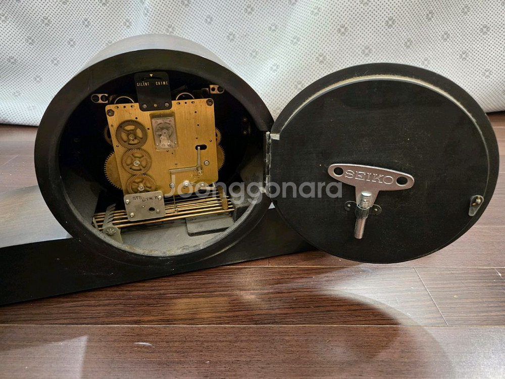 세이코 빈티지 태엽 탁상시계 알람시계--2