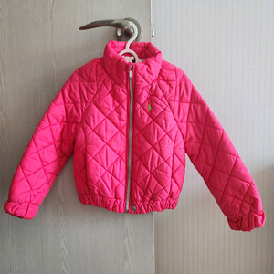 폴로키즈 핫핑크 누빔 퀼팅 점퍼 자켓 5T 110사이즈
