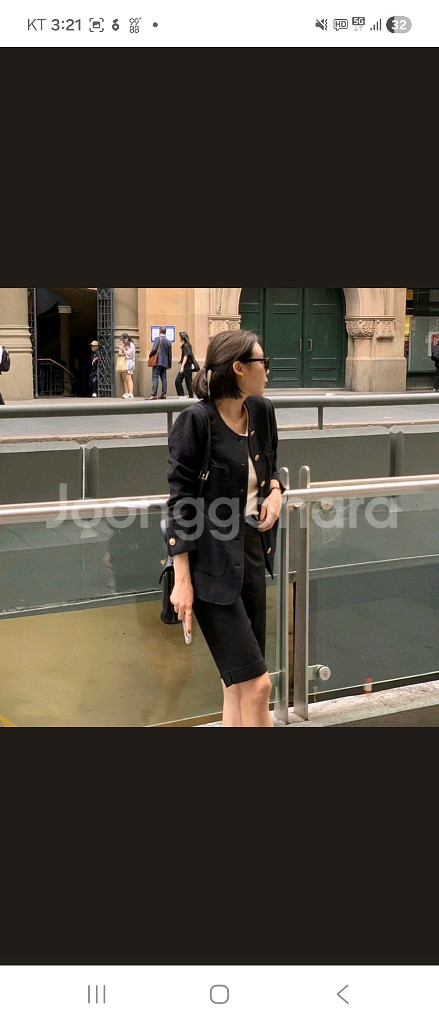 유메르 마틸다 트위드 자켓 블랙--0