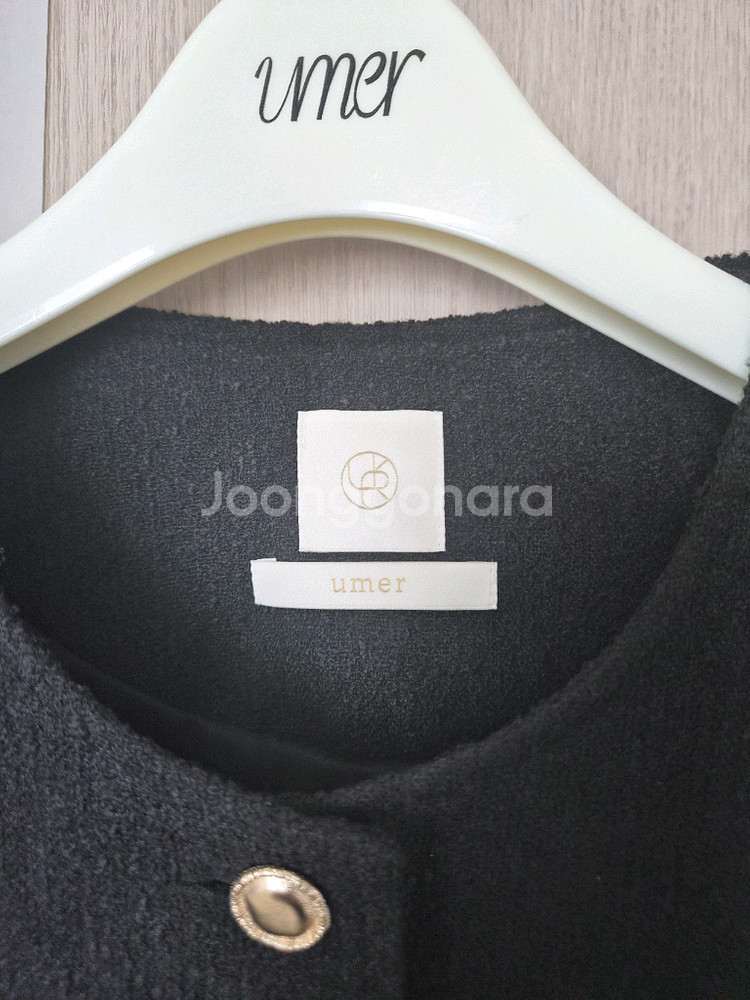 유메르 마틸다 트위드 자켓 블랙--5