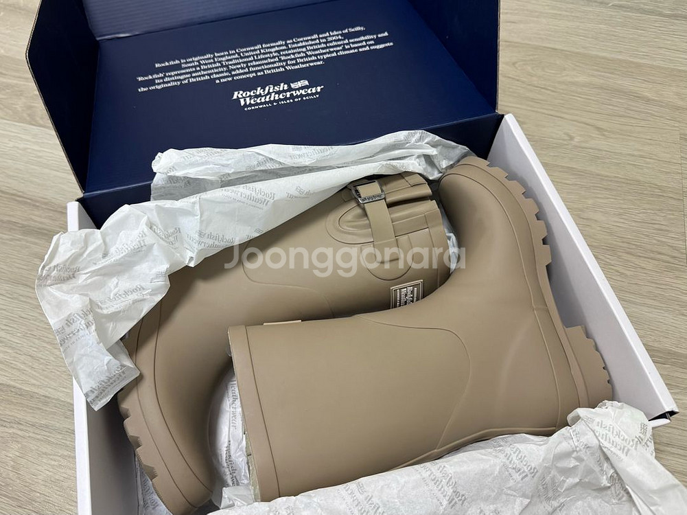 락피쉬 레인부츠 235(37사이즈), 코코아색--1