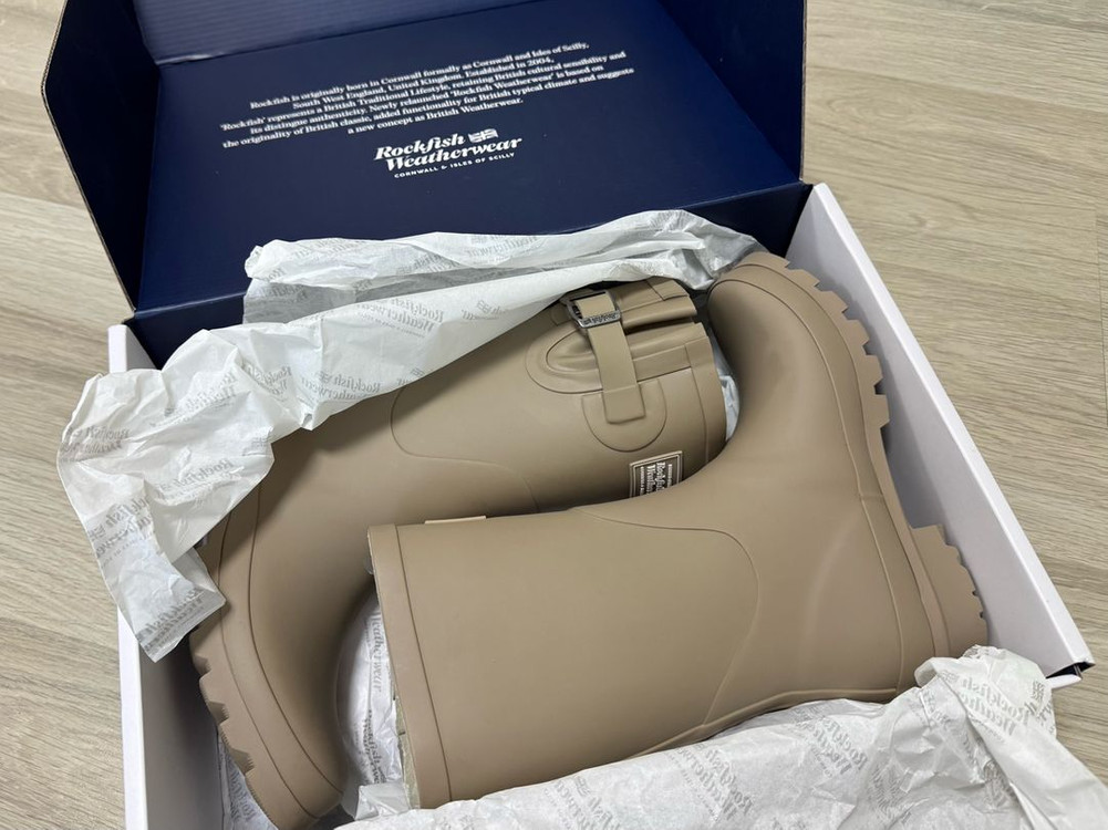 락피쉬 레인부츠 235(37사이즈), 코코아색--1