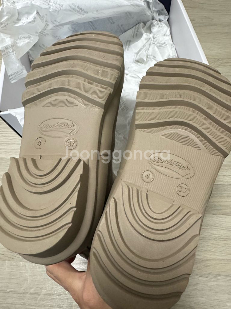 락피쉬 레인부츠 235(37사이즈), 코코아색--3