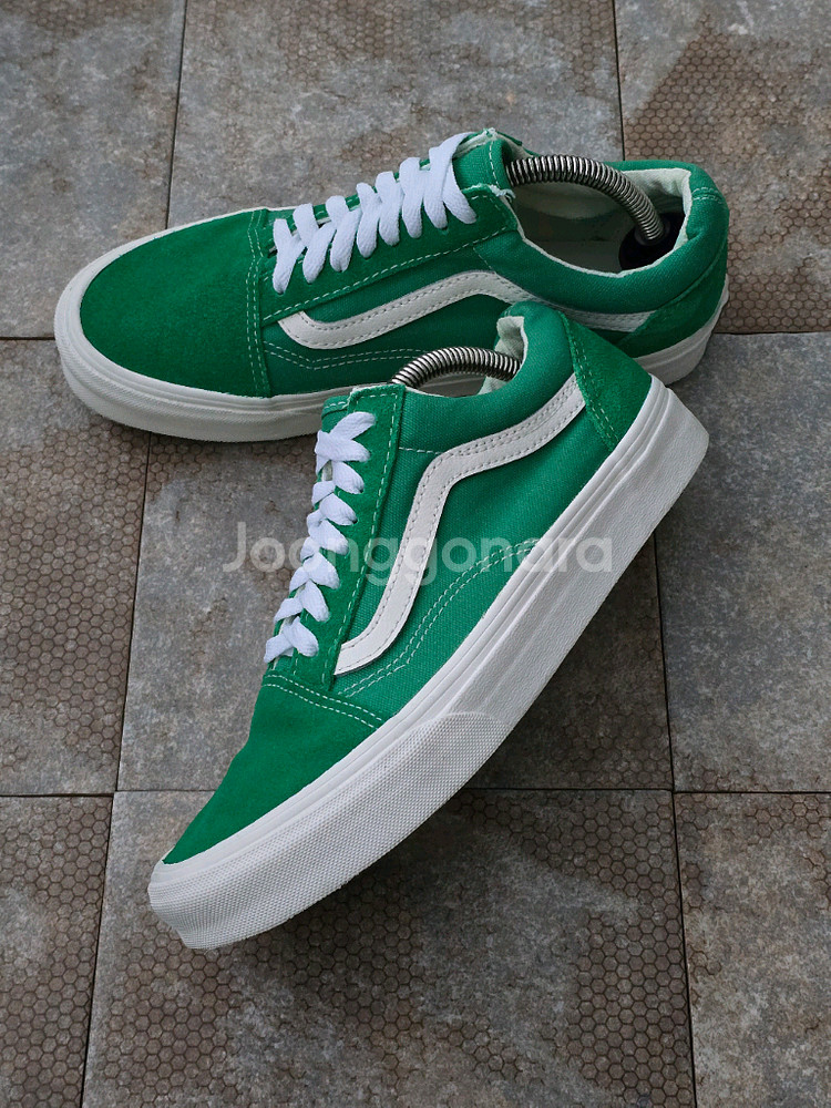 (250)반스 올드스쿨 에코 띠어리 그린 스니커즈 운동화--2