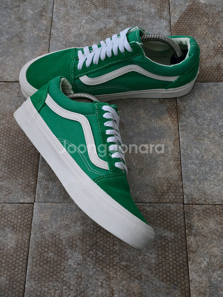 (250)반스 올드스쿨 에코 띠어리 그린 스니커즈 운동화--3