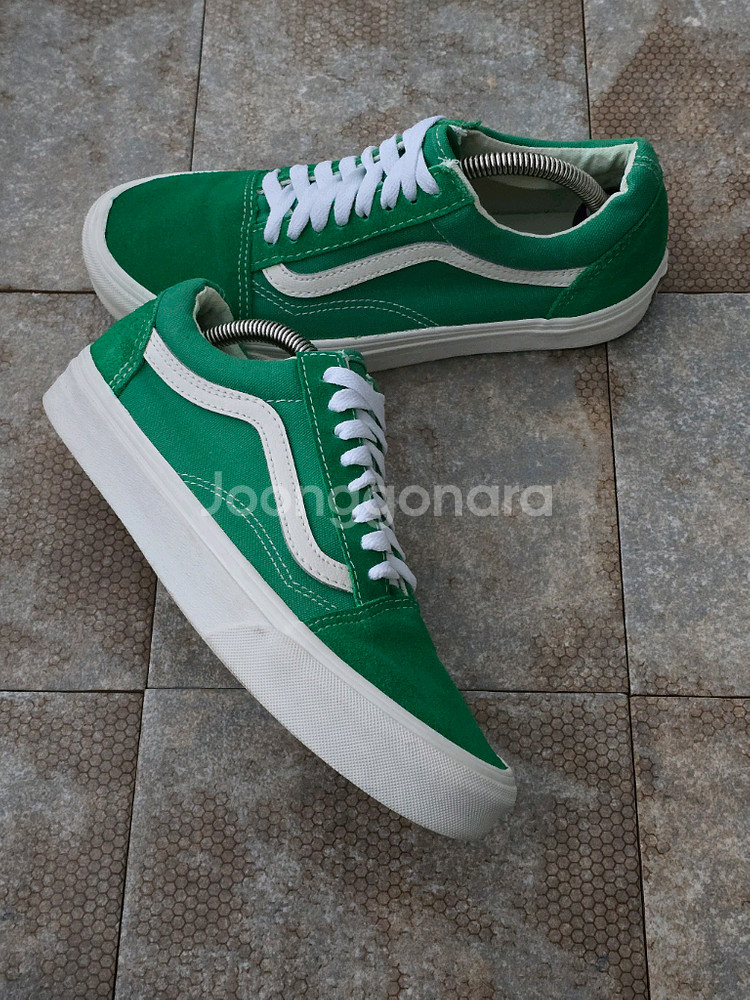 (250)반스 올드스쿨 에코 띠어리 그린 스니커즈 운동화--5