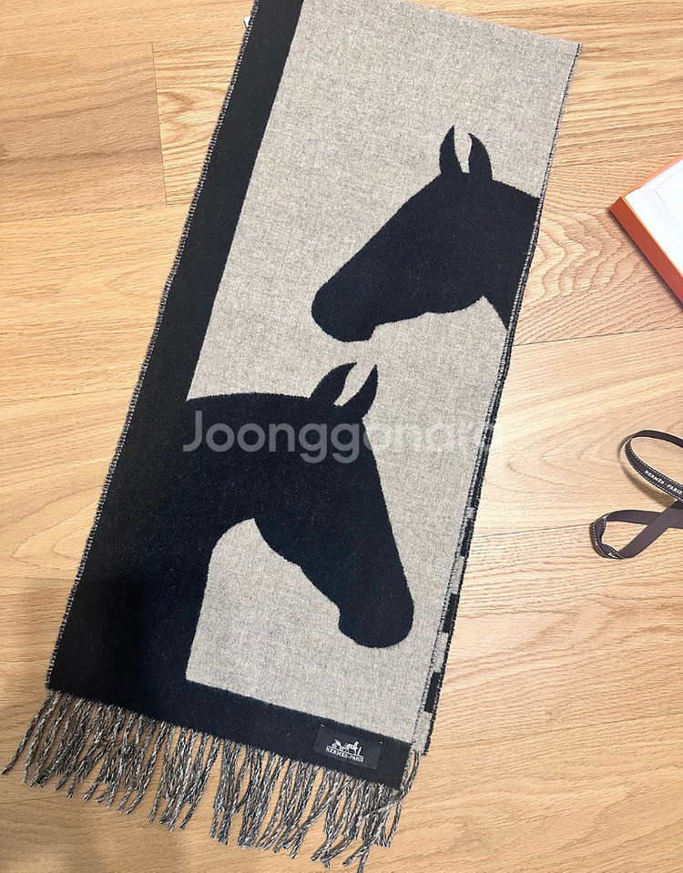 에르메스 러브스토리 캐시미어 머플러 새상품 정가이하--0