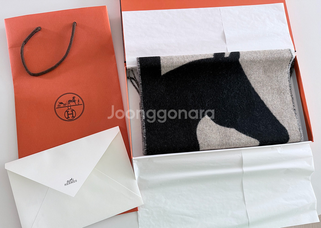 에르메스 러브스토리 캐시미어 머플러 새상품 정가이하--2