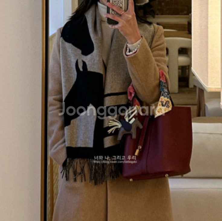 에르메스 러브스토리 캐시미어 머플러 새상품 정가이하--1