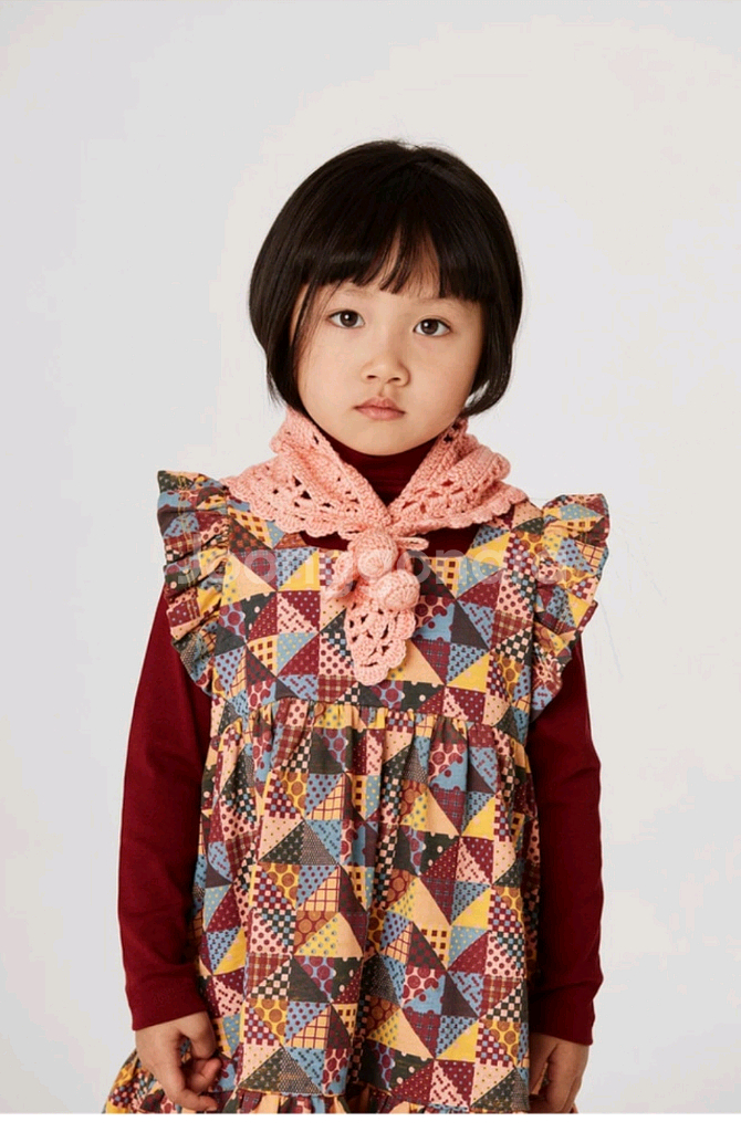 미샤앤퍼프 자몽 베스트 크로쉐 원피스 5-6y--7