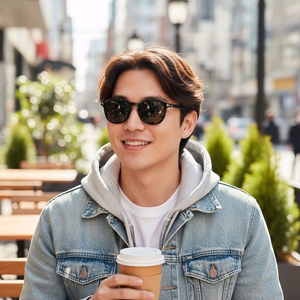 세련된 Tom 할리 정품 올리브그린 블랙 선글라스. 신상품