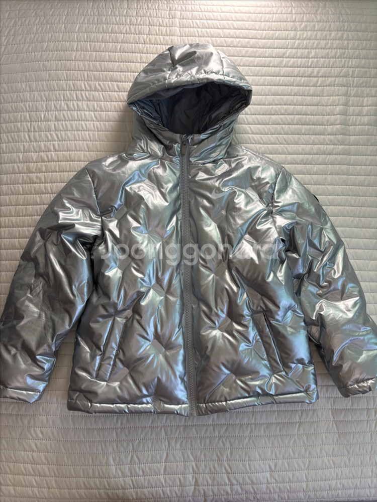 나이키 실버 패딩점퍼 160사이즈--0