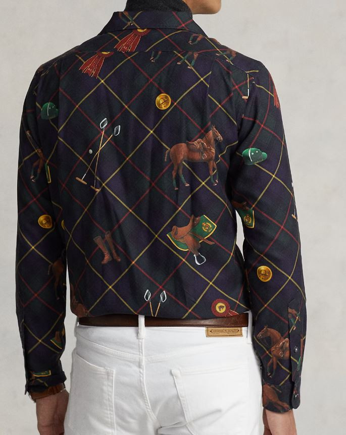 폴로 이퀘스트리언 플래드 트윌 셔츠 XL 팝니다 이미지