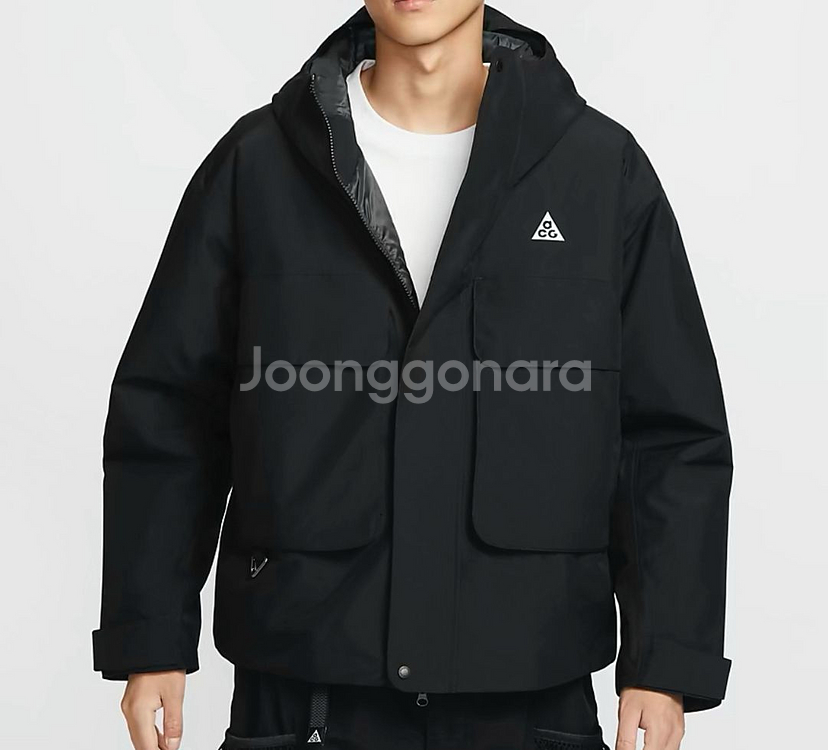 (3XL)나이키acg프리마로프트 스컬 피크 스톰핏 자켓 블랙 앤트러사이트 새제품 팝니다--2