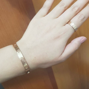 18k 로즈골드 팔찌