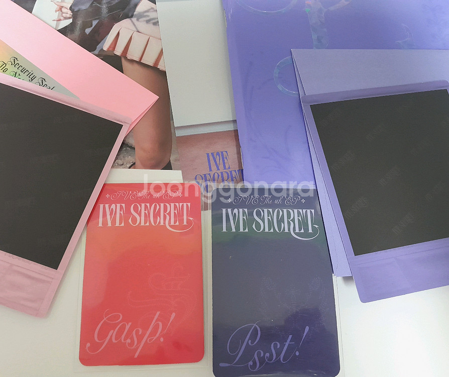 덤드림 일괄)아이브 시크릿 앨범 이서 포카 풀구성 gasp, psst버전 2종 풀세트--2