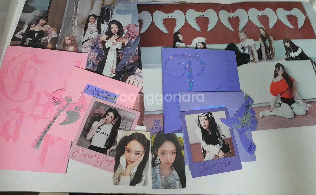 덤드림 일괄)아이브 시크릿 앨범 이서 포카 풀구성 gasp, psst버전 2종 풀세트--0